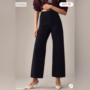 Anthropologie Maeve Colette Black Wide-Leg Pants
